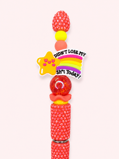 “Didn’t lose my sh*t today” Beaded pen