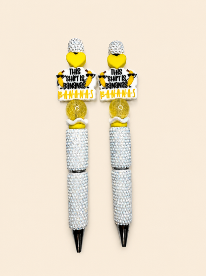"This shift is BANANAS" Beaded Pen