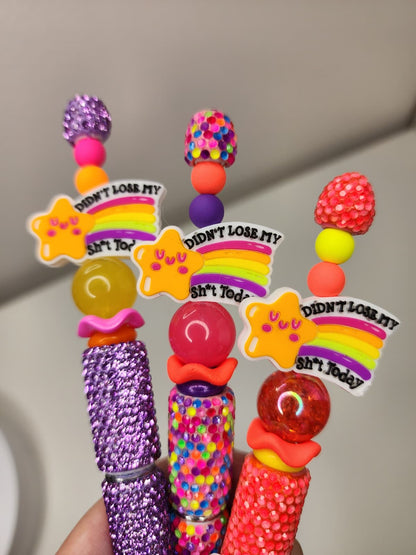 “Didn’t lose my sh*t today” Beaded pen