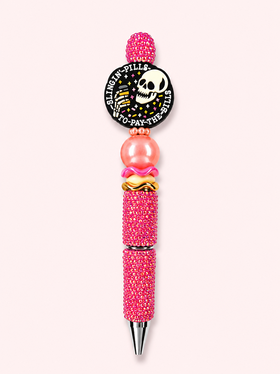 “Slingin’ pills to pay the bills” Beaded pen