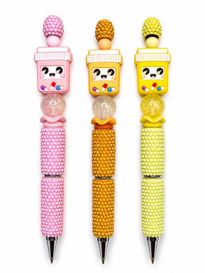Happy Pills Beaded Pen