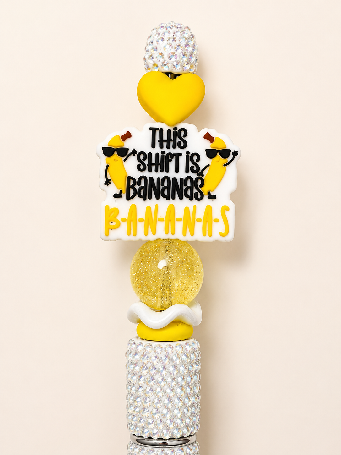 "This shift is BANANAS" Beaded Pen