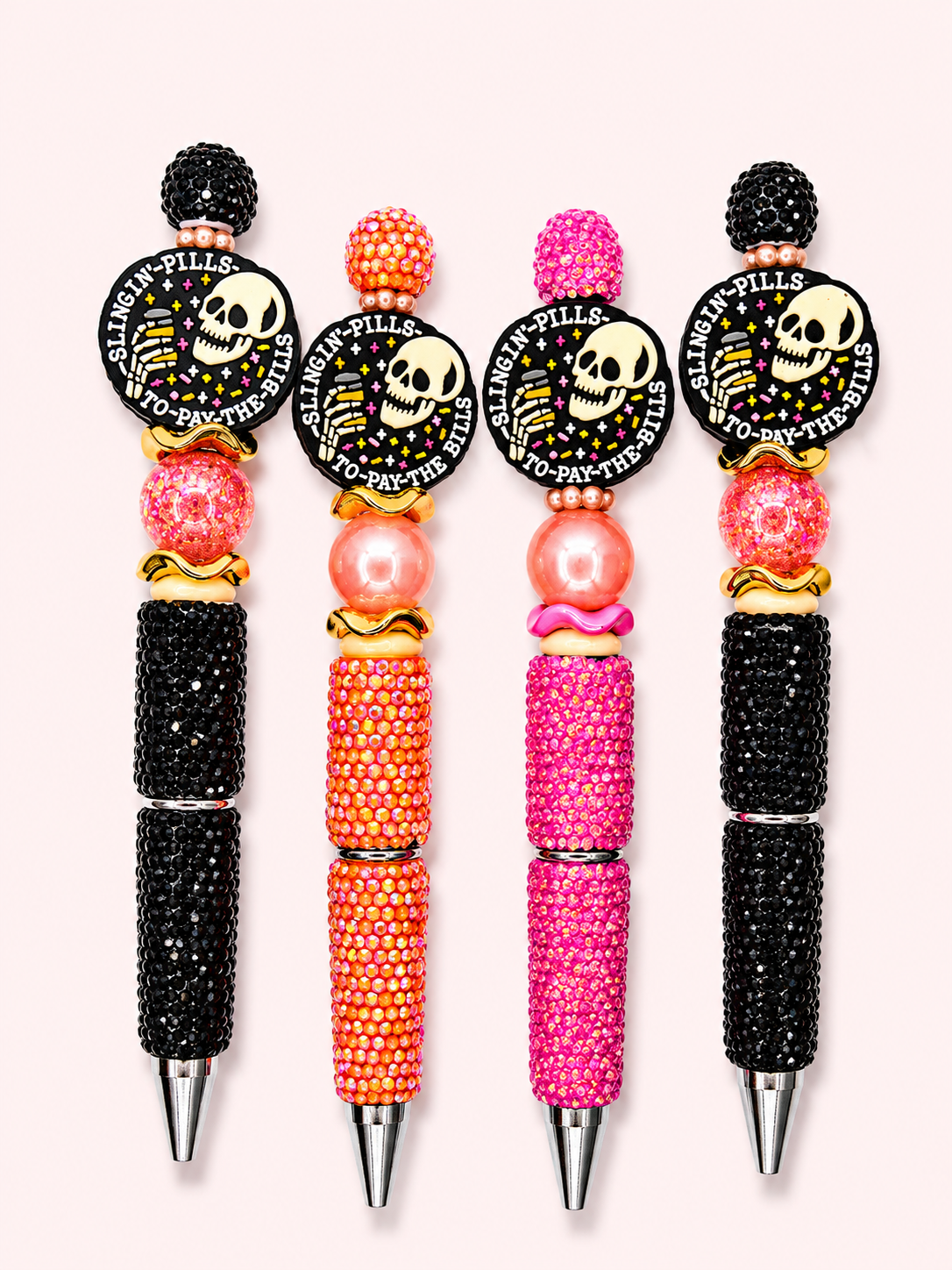 “Slingin’ pills to pay the bills” Beaded pen
