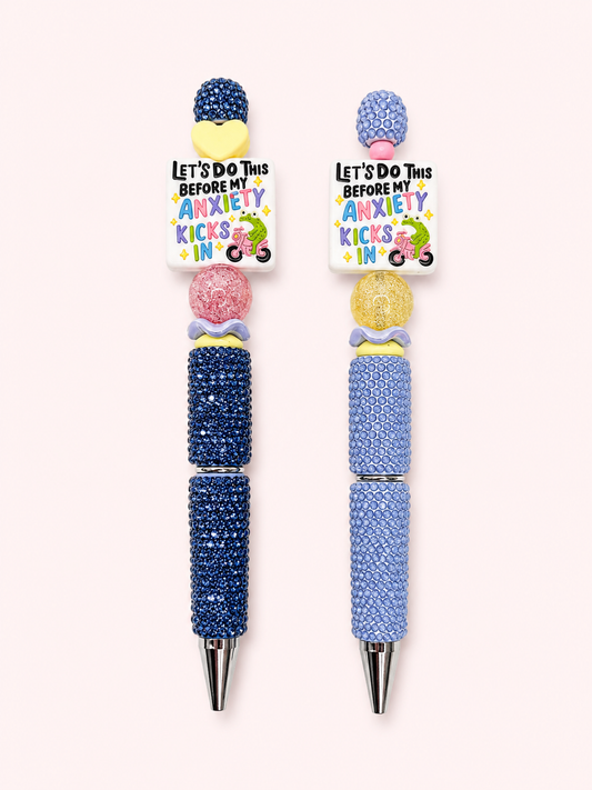 “Let’s do this before my anxiety kicks in” Beaded Pen