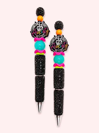 “I came, I saw, I had anxiety so I left” Beaded Pen