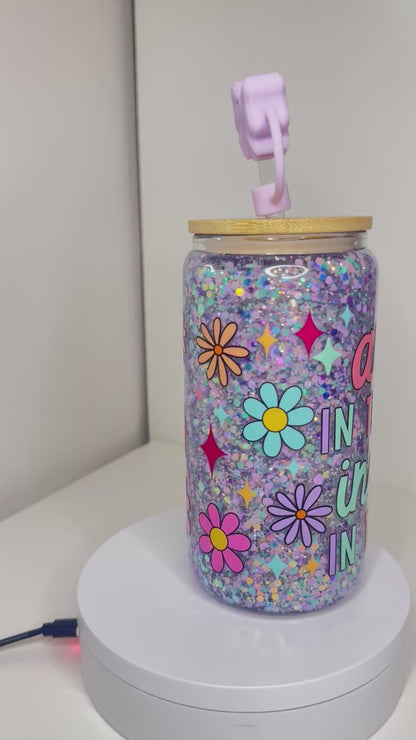 Anxiety in the streets, Insomnia in the sheets snowglobe tumbler